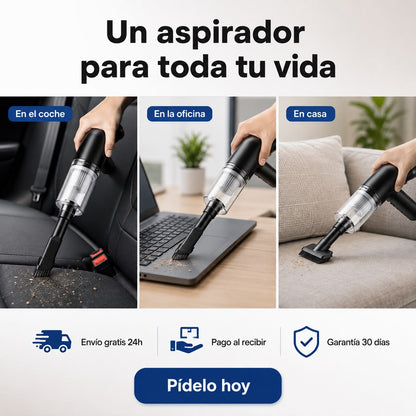 TurboVac™ | Aspirador de Coche Portátil