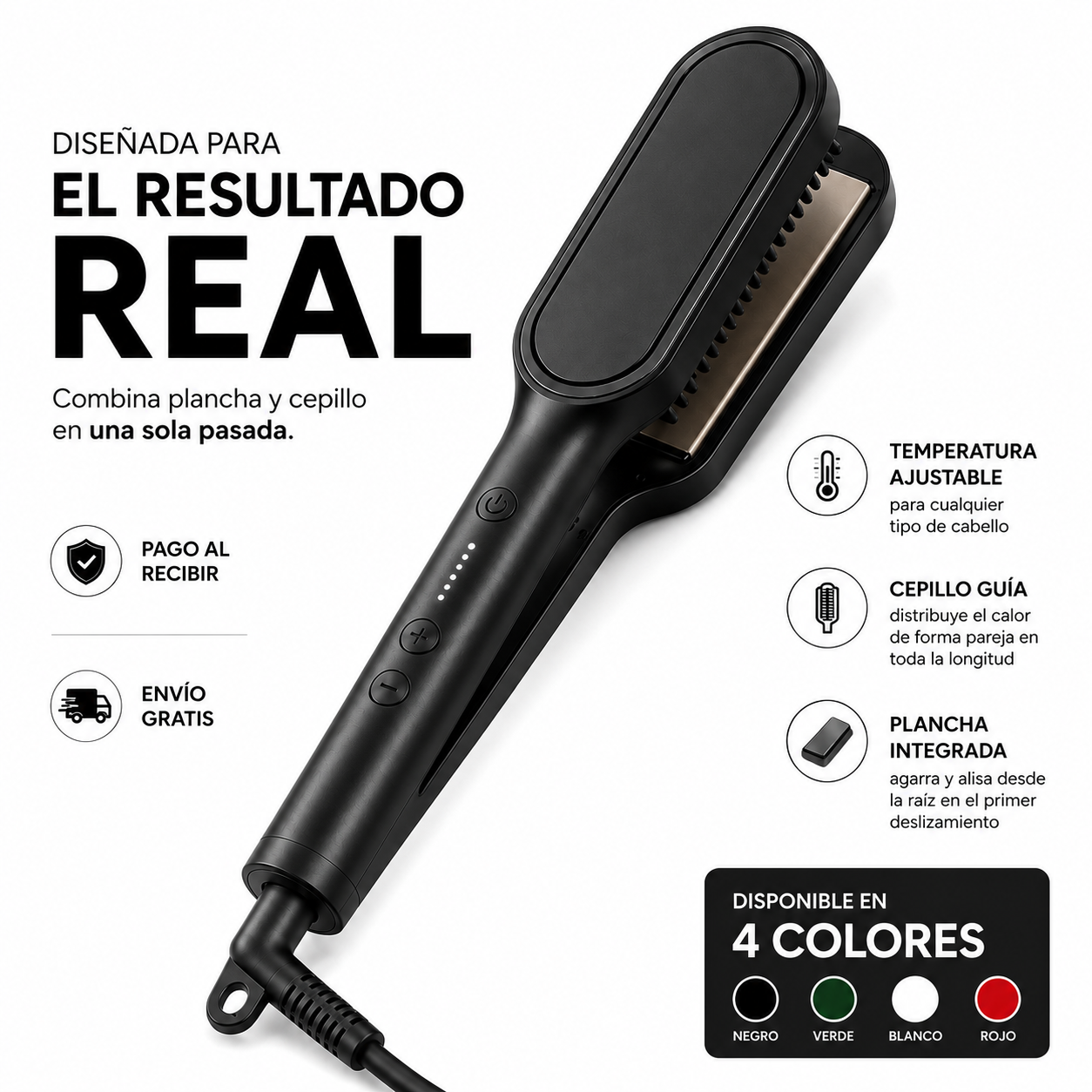 Orvix Liss™ | Cepillo Alisador Profesional 4 Colores ✨