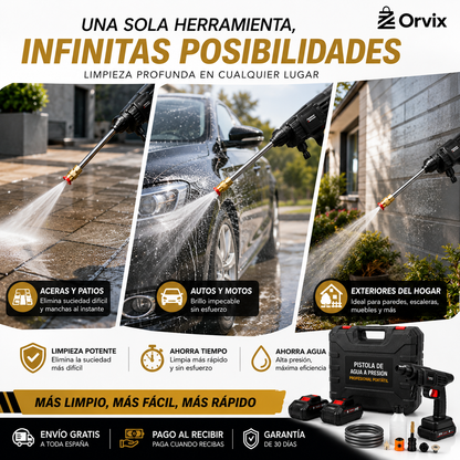 HydroForce™ | Pistola de Alta Presión Inalámbrica con Doble Batería