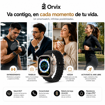 ⌚Orvix Ultra Pro™ – Smartwatch Premium com 2 Pulseiras